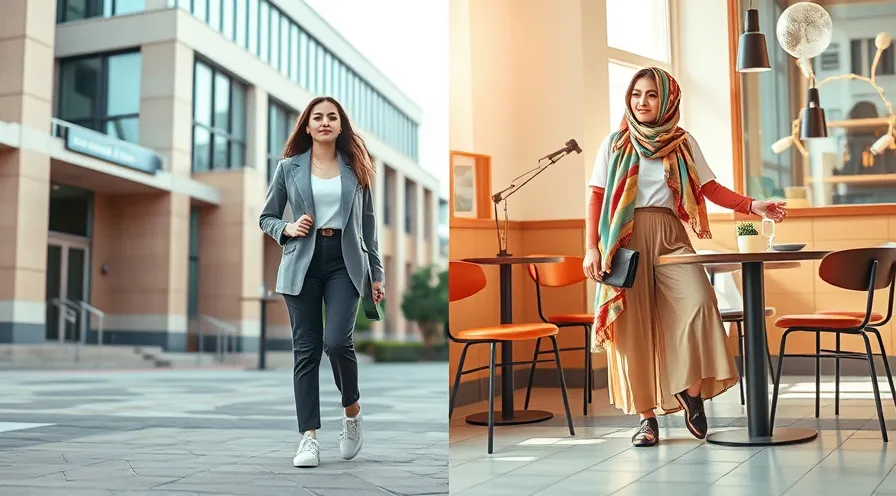 ایده‌ها و ترندهای استایل دانشجویی دخترانه 1404: از مانتو کتی و شلوار راسته تا سارافون و شال رنگی برای کلاس و کافه. تیپ دانشجویی شیک و ساده.